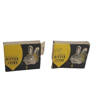 Lot of 2-Vtg German Ritter Citro Citrus Juicer Stainless Steel Cocktails Barware